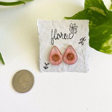 Load image into Gallery viewer, Light Pink Flower Drop Studs