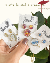 Load image into Gallery viewer, 3 Sets Stud + Brazalete - Dorado - (Bolsita de Regalo GRATIS)