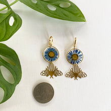 Load image into Gallery viewer, Blue Flowers & Bees