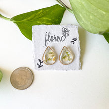 Load image into Gallery viewer, Baby Breath Teardrop Studs