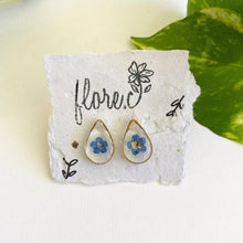 Load image into Gallery viewer, Forget-me-not Small Teardrop Studs