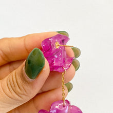 Load image into Gallery viewer, PRE-ORDEN Trinitaria Doble en Arete - Purpura