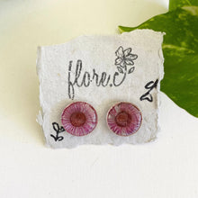 Load image into Gallery viewer, Purple Flower Studs
