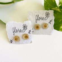 Load image into Gallery viewer, White Flower Studs
