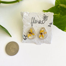Load image into Gallery viewer, Yellow Star Flower Teardrop Studs
