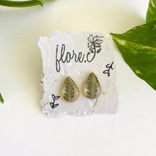 Load image into Gallery viewer, Fern Small Teardrop Studs
