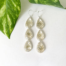 Load image into Gallery viewer, Queen Anne's Lace Dangling Teardrop
