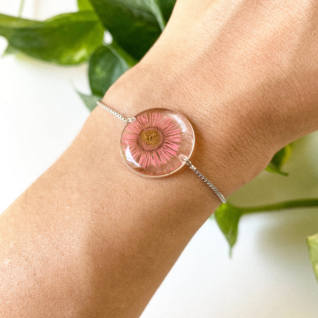Pink Daisy Bracelet