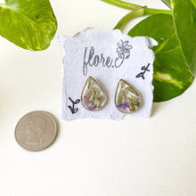 Load image into Gallery viewer, Leaves and Mini Purple Flowers
