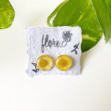 Load image into Gallery viewer, Yellow Flower Studs
