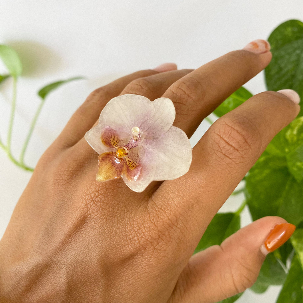 Small Orchid Ring