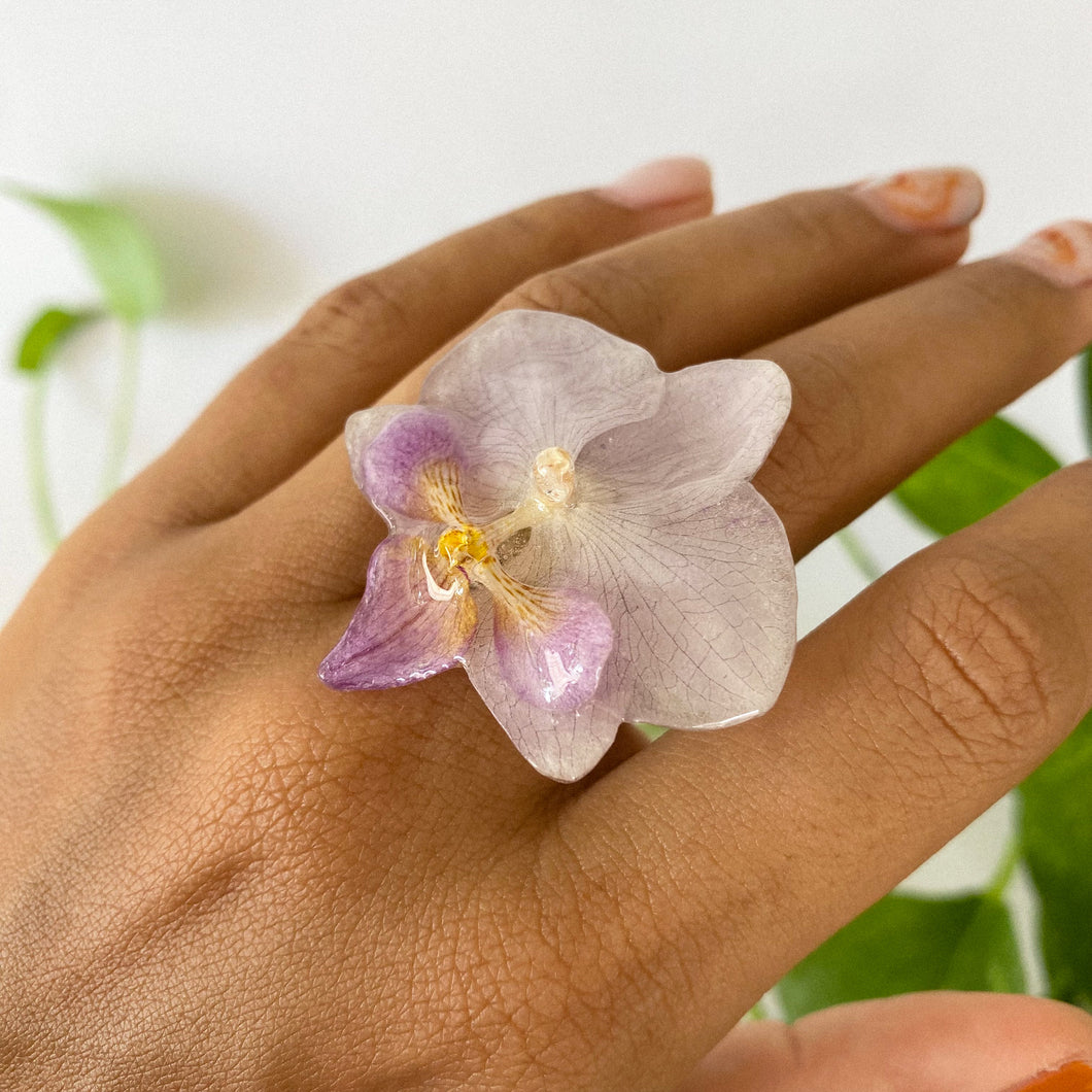Light Purple Orchid Ring