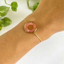 Load image into Gallery viewer, Light Pink Daisy Bracelet
