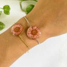 Load image into Gallery viewer, Light Pink Daisy Bracelet
