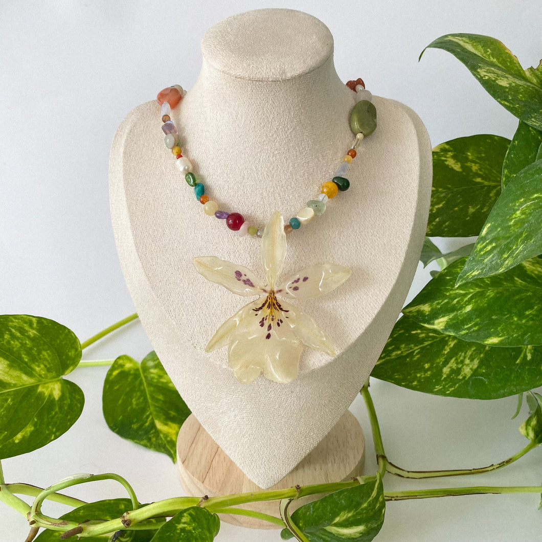 Pansy Orchid Necklace