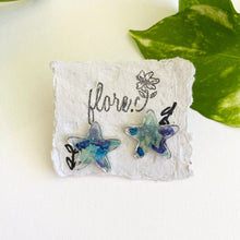 Load image into Gallery viewer, Blue Orchid Petals Star Studs
