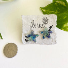 Load image into Gallery viewer, Blue Orchid Petals Star Studs
