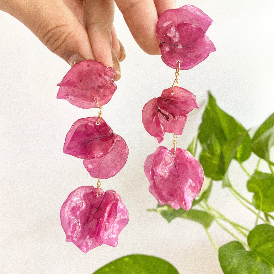 Trinitarias Triples en Arete - Fushia
