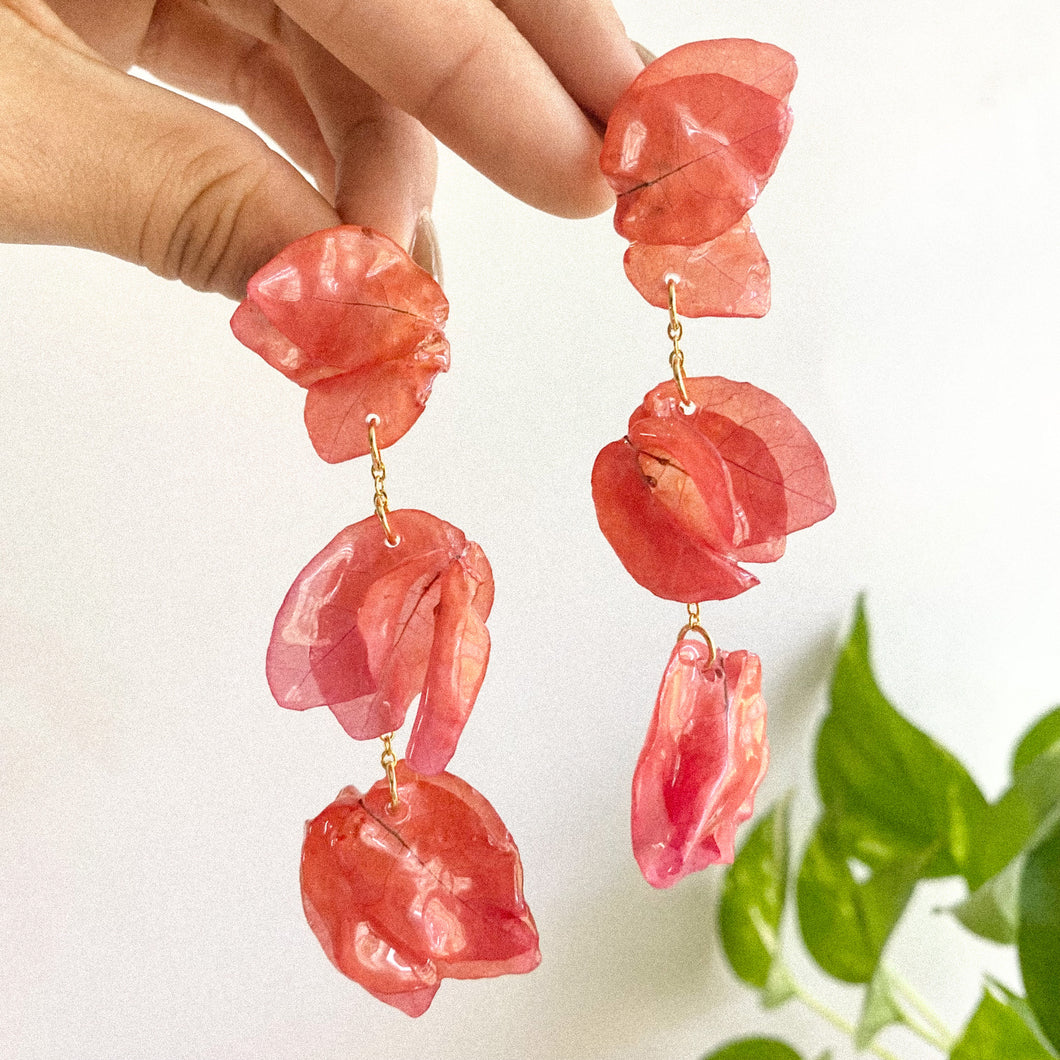 Trinitarias Triple en Arete - Coral