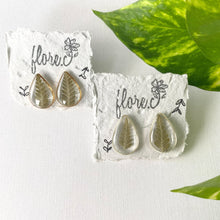 Load image into Gallery viewer, Fern Teardrop Studs

