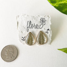 Load image into Gallery viewer, Fern Teardrop Studs
