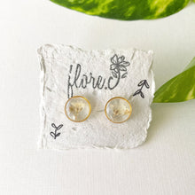 Load image into Gallery viewer, Baby Breath Small Circle Studs
