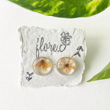 Load image into Gallery viewer, Yellow Star Flower Circle Studs
