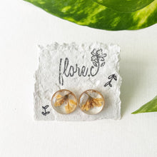 Load image into Gallery viewer, Yellow Star Flower Circle Studs
